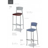 TABURETES ROM 532 Y 555 ALM-MADERA Y ALM-TAPIZADO