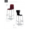 TABURETES ROM 540 Y 541 ACERO MADERA