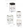 TABURETES ROM 581 Y 597 ALM TAP. - MAD. - COMPACT