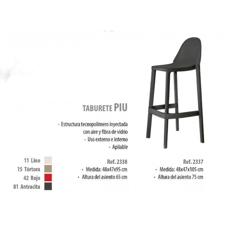 TABURETE PIU POLIPROPILENO