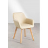 ERVI REPOSABRAZOS DESIGN POLIPIEL BEIGE CREMA