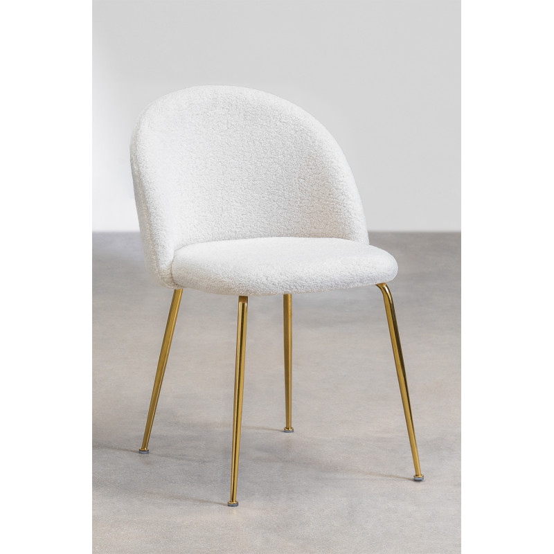 KANA DESIGN TEXTURA BORREGUITO BLANCO PATA DORADA