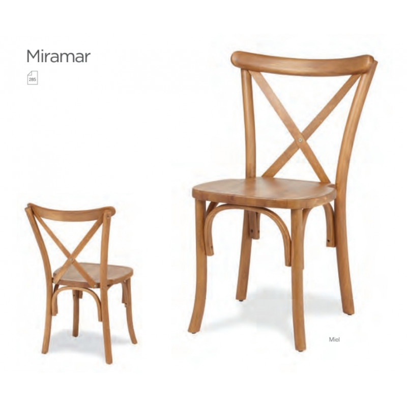 SILLA MIRAMAR MADERA HAYA MIEL