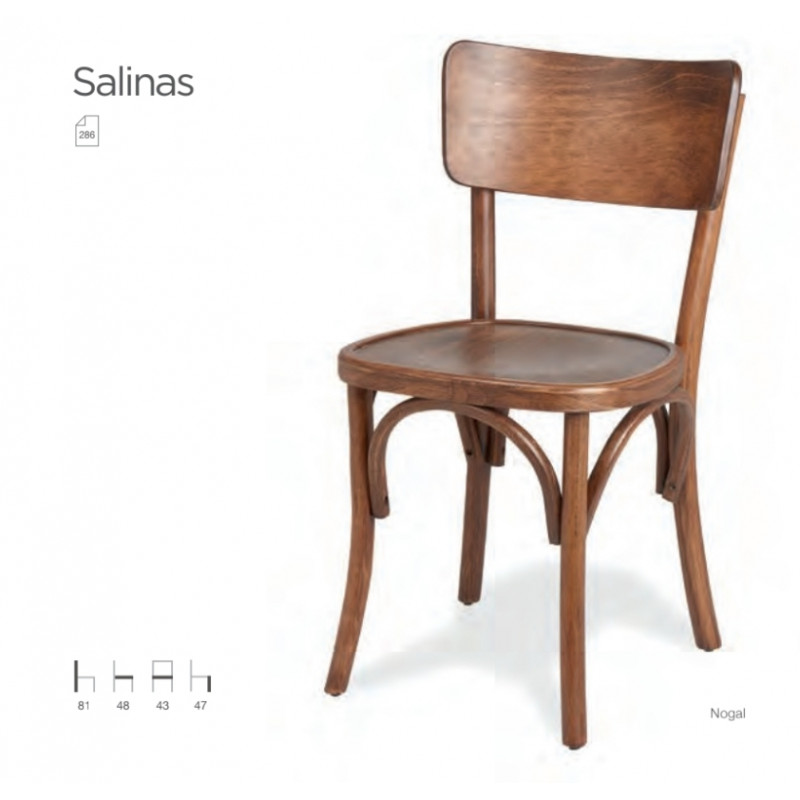 SILLA SALINAS MADERA HAYA BARNIZADA NOGAL