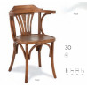 SILLÓN 30 MADERA HAYA BARNIZADA NOGAL