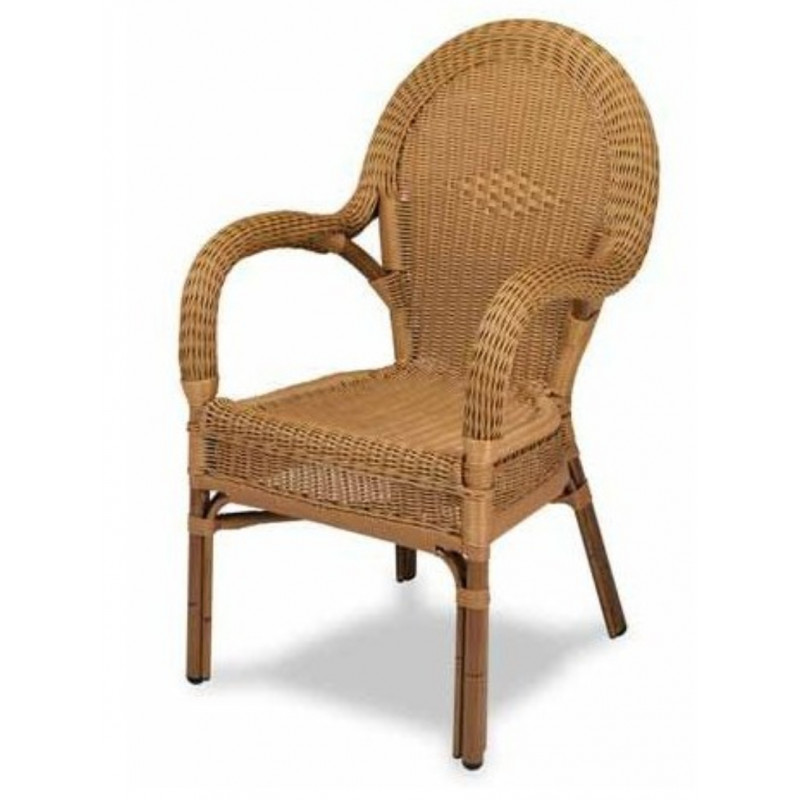 SILLÓN 286 ALM IMITACIÓN CAÑA RATÁN MIEL