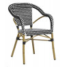 SILLÓN 2201 ALM BAMBOO RATÁN NEGRO BLANCO