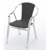 SILLÓN DOBLE TUBO ALM RATÁN REDONDO