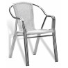 SILLÓN DOBLE TUBO ALM RATÁN REDONDO