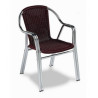 SILLÓN DOBLE TUBO ALM RATÁN REDONDO