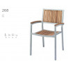 SILLÓN 268 ALUMINIO-LAMAS MADERA TECA