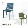 SILLA BARS 1 Y SILLÓN BARS 2 POLIPROPILENO