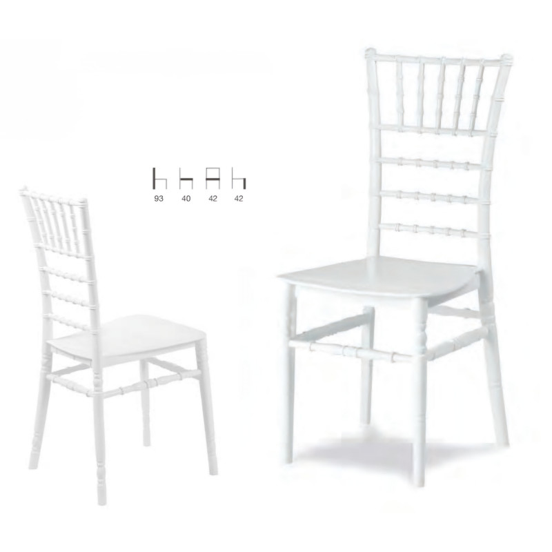 SILLA TIFFANY POLIPROPILENO BLANCA