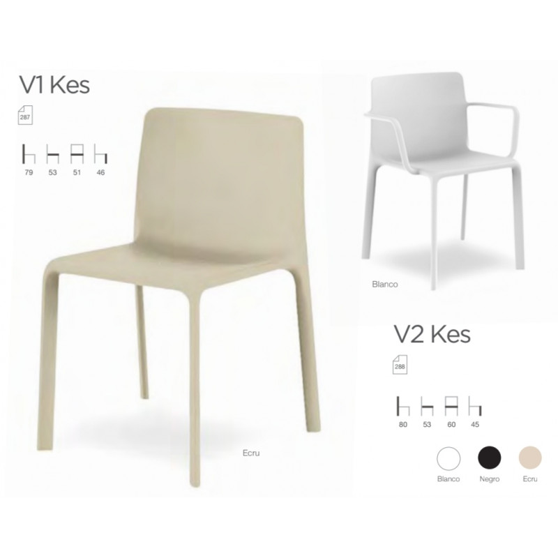 SILLA V1 KES Y SILLÓN V2 KES POLIPROPILENO