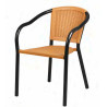 SILLÓN MARSELLA POLIPROPILENO NEGRO-MIEL