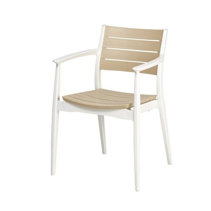 SILLÓN REGNUM BLANCO-CREMA POLIPROPILENO