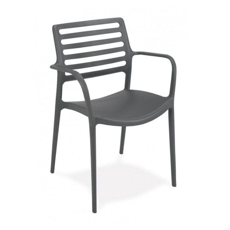 SILLÓN W250 ANTRACITA POLIPROPILENO