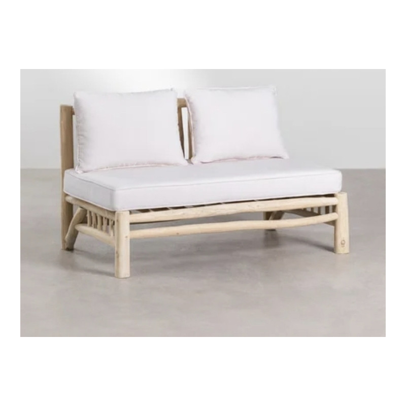 SOFÁ DE 2 PLZ. MADERA TECA NAREL MADERA NATURAL