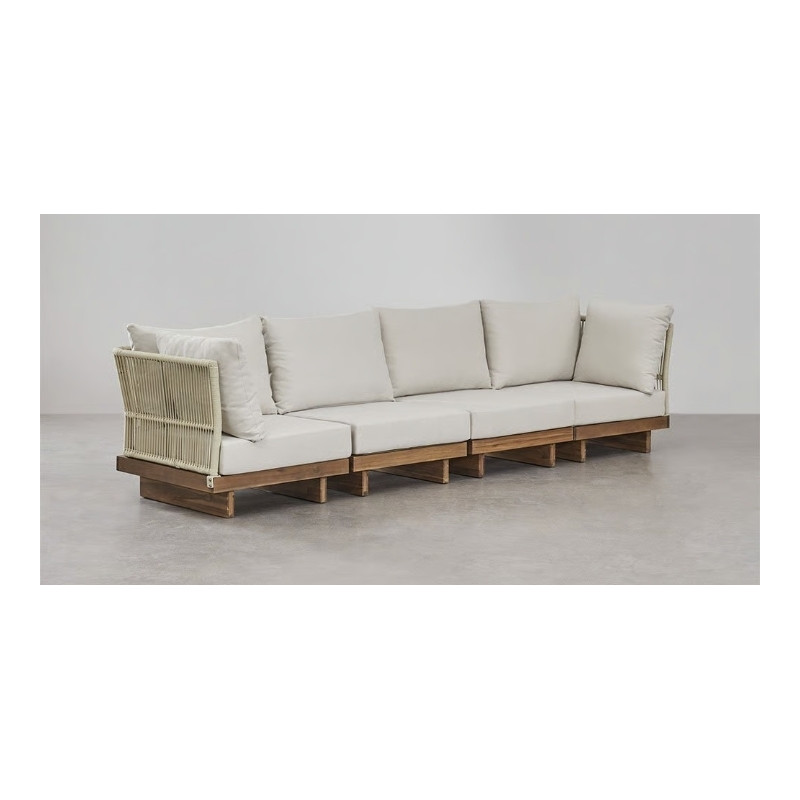 SOFÁ MODULAR DAILIN MADERA COLOR MARRÓN ACACIA